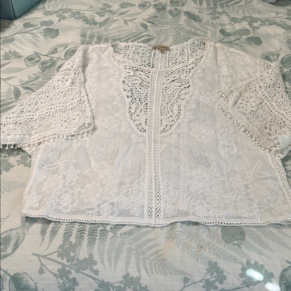 Democracy Ivory Lace Blouse - Picture 1 of 1